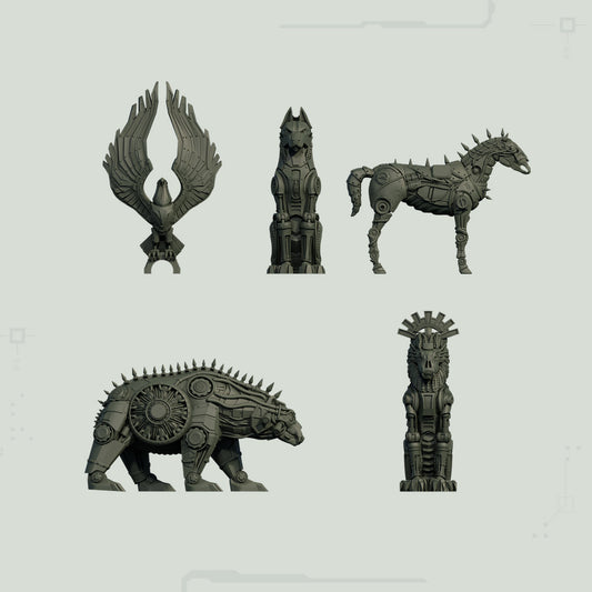 Animal Insignia Statues